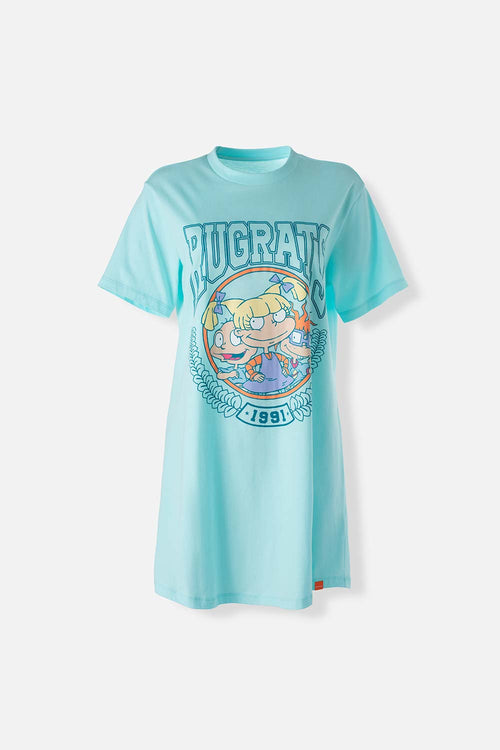 Card slide image -  PIJAMA DE LOS RUGRATS  VERDE AZUL  TIPO BATOLA PARA MUJER