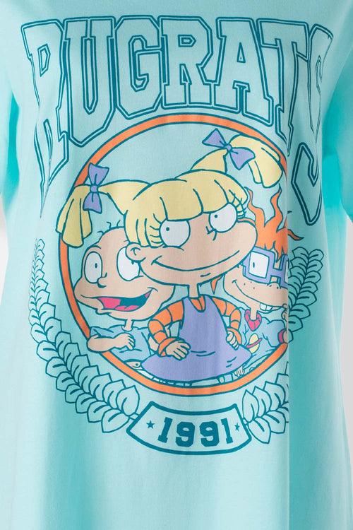 Card slide image -  PIJAMA DE LOS RUGRATS  VERDE AZUL  TIPO BATOLA PARA MUJER