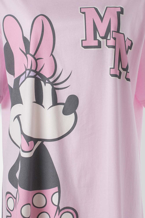 Card slide image -  PIJAMA DE MINNIE MOUSE TIPO BATOLA MANGA CORTA ROSADA PARA MUJER