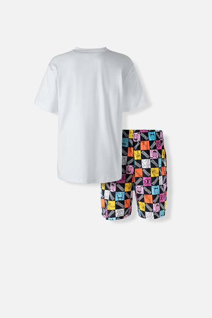 PIJAMA DE CARTOON NETWORK MULTICOLOR MANGA CORTA PARA HOMBRE