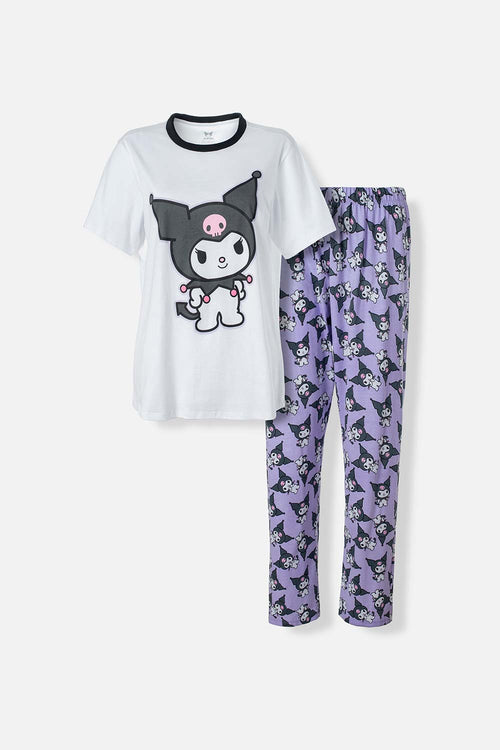 Card slide image -  PIJAMA DE KUROMI DE PANTALÓN LARGO PARA MUJER