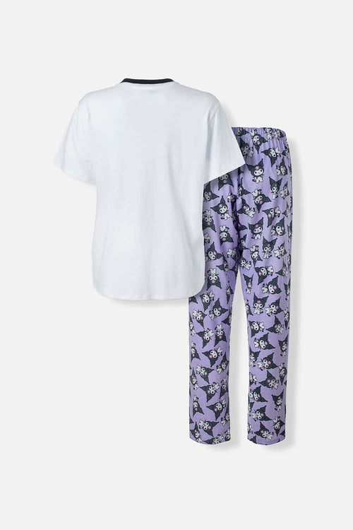 Card slide image -  PIJAMA DE KUROMI DE PANTALÓN LARGO PARA MUJER