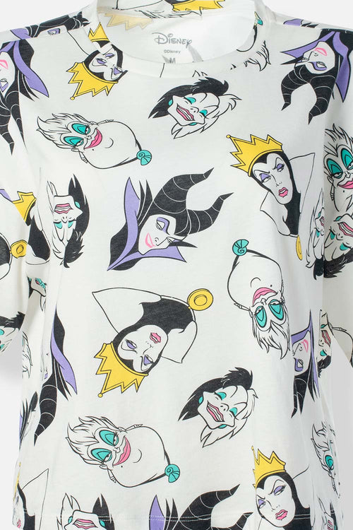 Card slide image -  PIJAMA VILLANAS DISNEY MARFIL DE SHORT PARA MUJER