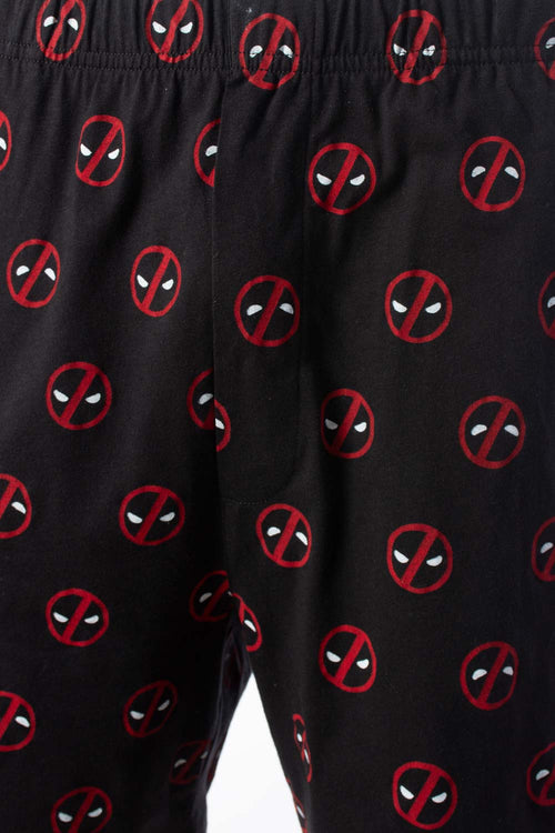 Card slide image -  PIJAMA DE DEADPOOL PANTALÓN CORTO BLANCO Y NEGRO PARA HOMBRE