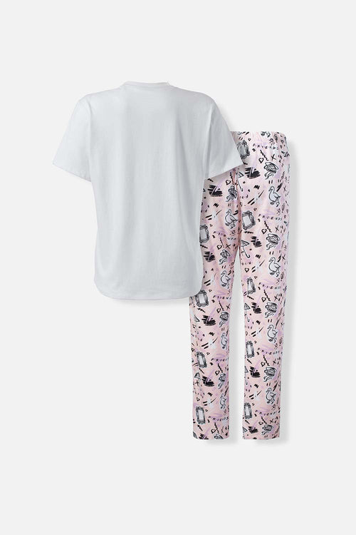 Card slide image -  PIJAMA DE FRIENDS DE PANTALÓN LARGO MULTICOLOR PARA MUJER