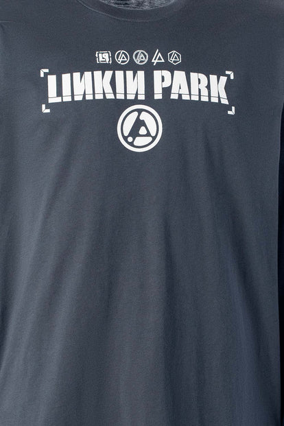 CAMIBUZO DE LINKIN PARK CUELLO REDONDO GRIS GRAFITO PARA HOMBRE