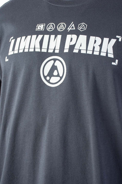 CAMIBUZO DE LINKIN PARK CUELLO REDONDO GRIS GRAFITO PARA HOMBRE