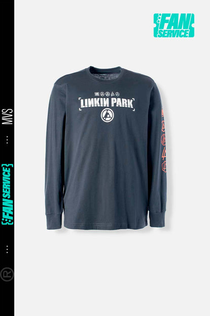 CAMIBUZO DE LINKIN PARK CUELLO REDONDO GRIS GRAFITO PARA HOMBRE
