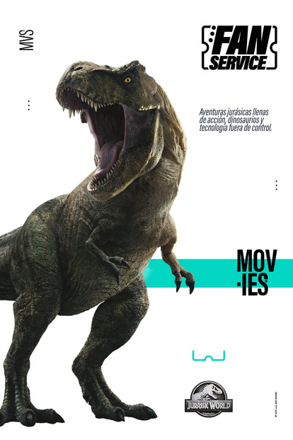  CAMISETA DE JURASSIC WORLD NEGRA CON ESTAMPADO EN POSTERIOR PARA HOMBRE