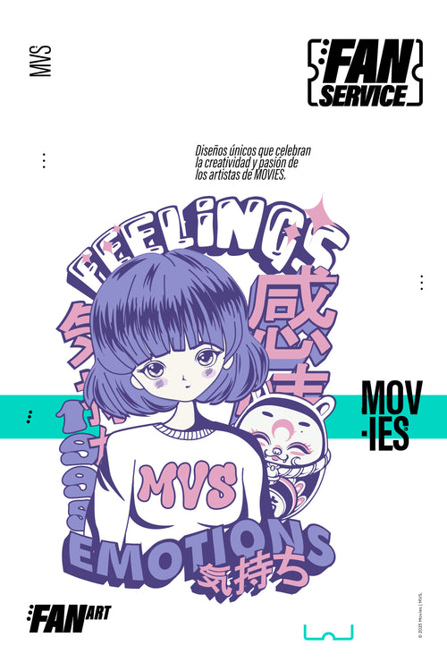 Card slide image -  CAMISETA DE MOVIES MANGA SISA LILA PARA MUJER