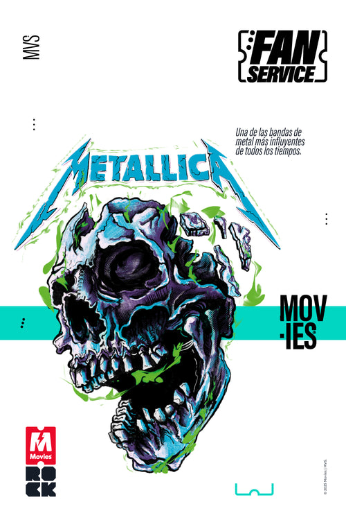 Card slide image -  CAMISETA DE METALLICA BOXY FIT GRIS PARA MUJER