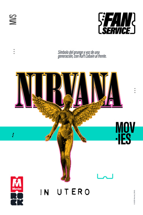 Card slide image -  CAMISETA DE NIRVANA MANGA CORTA COLOR LIRIO PARA MUJER
