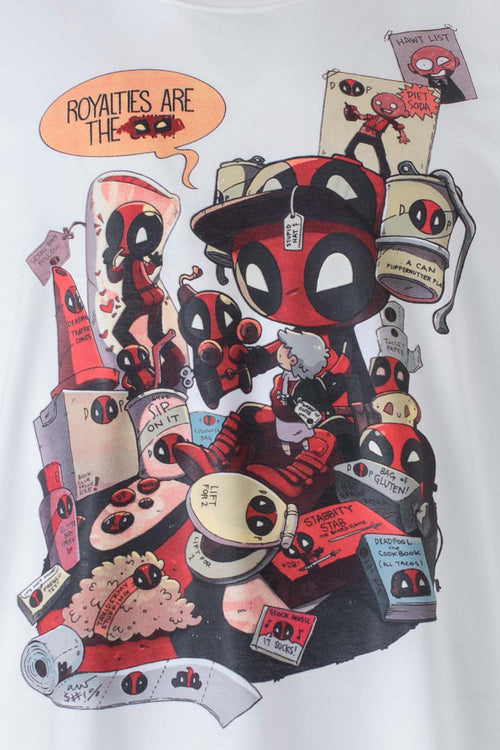 Card slide image -  CAMISETA DE DEADPOOL MANGA CORTA BLANCA GÉNERO NEUTRO