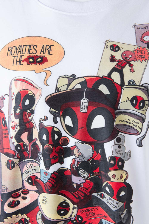 Card slide image -  CAMISETA DE DEADPOOL MANGA CORTA BLANCA GÉNERO NEUTRO