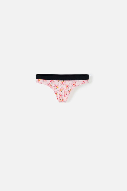  PANTY DE LA PANTERA ROSA CON ELÁSTICO ROSADO PARA MUJER
