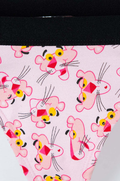  PANTY DE LA PANTERA ROSA CON ELÁSTICO ROSADO PARA MUJER