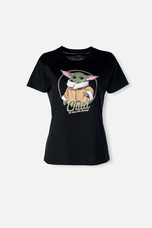 Card slide image -  CAMISETA DE STAR WARS MANGA CORTA NEGRA PARA MUJER