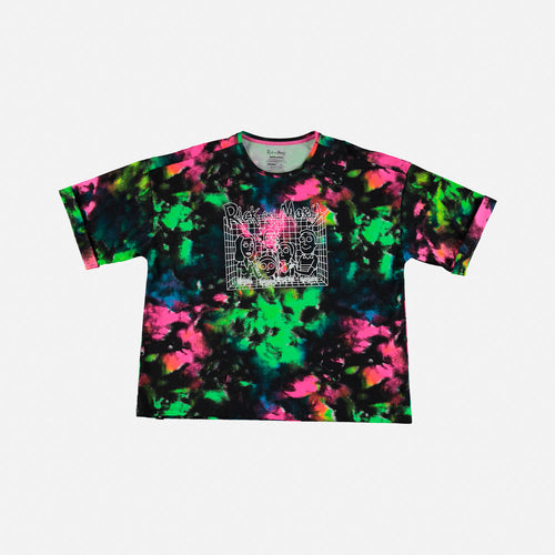 Card slide image -  CAMISETA DE RICK Y MORTY TIE DYE NEGRO FLUORECENTE PARA MUJER