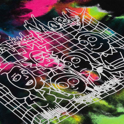 Card slide image -  CAMISETA DE RICK Y MORTY TIE DYE NEGRO FLUORECENTE PARA MUJER
