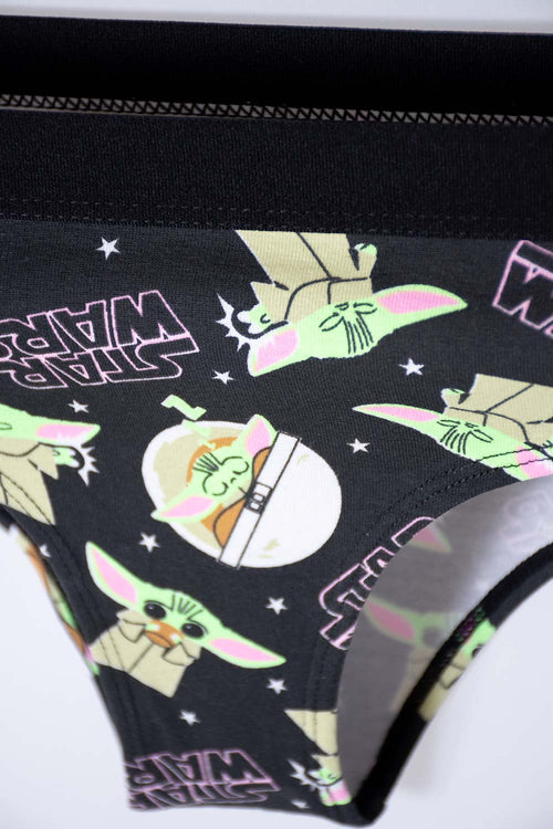 PACK X2 PANTIES DE MANDALORIAN ESTAMPADO NEGRO PARA MUJER