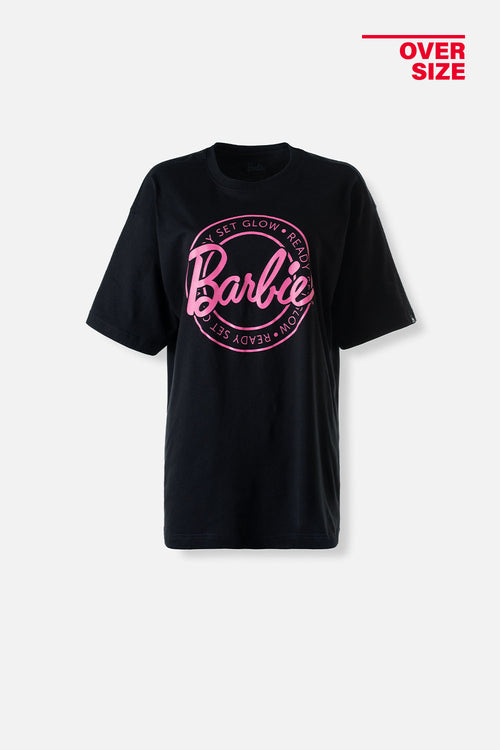 CAMISETA DE BARBIE OVERSIZED FIT PARA MUJER ( TE RECOMENDAMOS COMPRAR UNA TALLA MENOR A LA HABITUAL)
