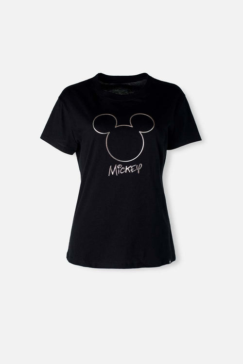 Card slide image -  CAMISETA DE MICKEY MOUSE ESTAMPADA NEGRA PARA MUJER