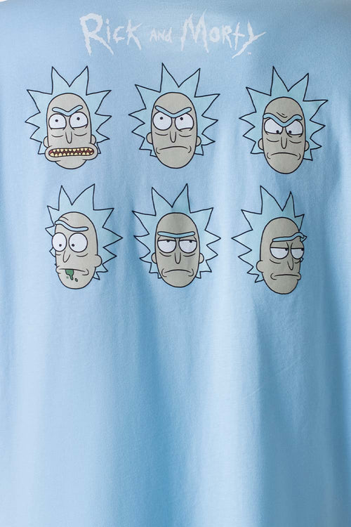 Card slide image -  CAMISETA DE RICK Y MORTY AZUL CLARO ESTAMPADA PARA HOMBRE