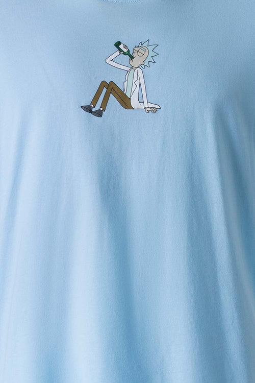 Card slide image -  CAMISETA DE RICK Y MORTY AZUL CLARO ESTAMPADA PARA HOMBRE