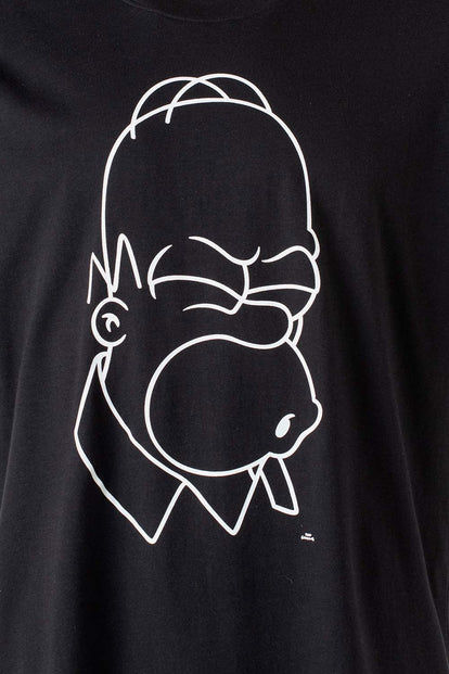  PIJAMA DE LOS SIMPSON NEGRA Y AMARILLA CON PANTALÓN CORTO PARA HOMBRE