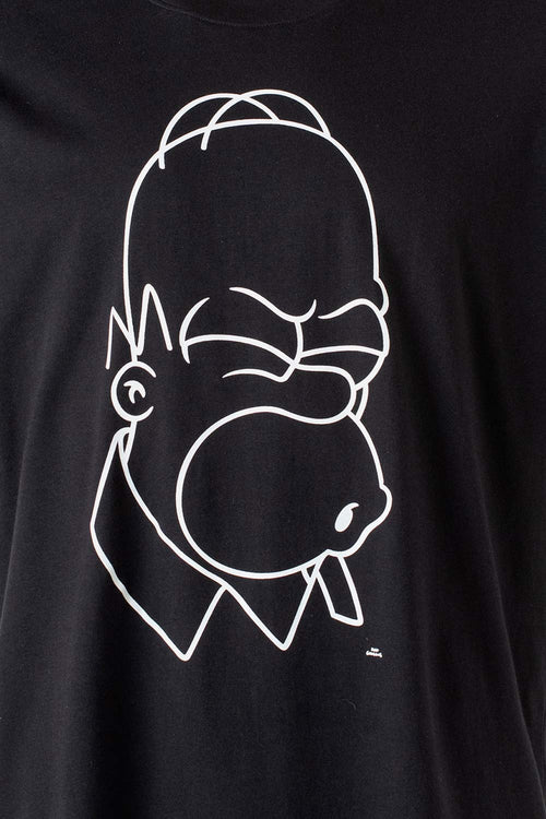 Card slide image -  PIJAMA DE LOS SIMPSON NEGRA Y AMARILLA CON PANTALÓN CORTO PARA HOMBRE