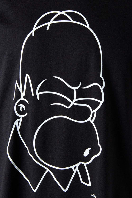 Card slide image -  PIJAMA DE LOS SIMPSON NEGRA Y AMARILLA CON PANTALÓN CORTO PARA HOMBRE