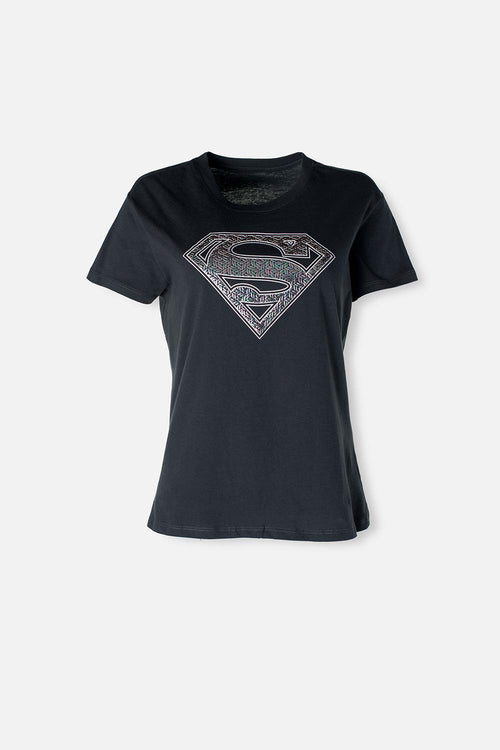 CAMISETA DE SUPERMAN SLIM FIT PARA MUJER