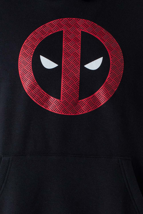 BUZO DE DEADPOOL CERRADO CON CAPUCHA NEGRO PARA HOMBRE
