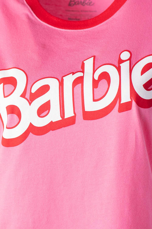 Card slide image -  CAMISETA DE BARBIE ROSADA MANGA CORTA PARA MUJER
