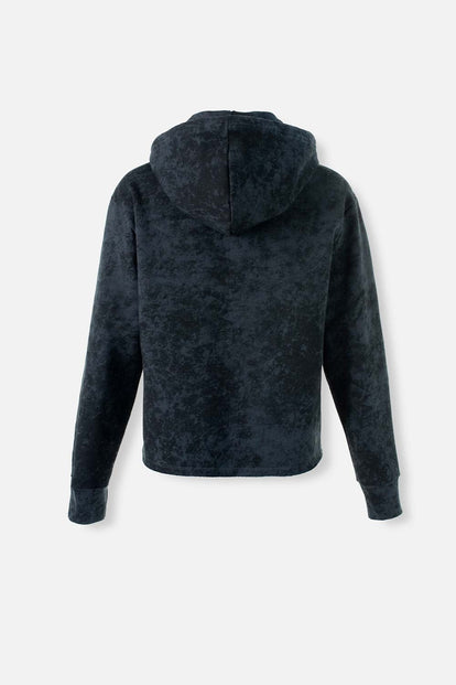 BUZO DE AC/DC GRIS TIPO CROP PARA MUJER