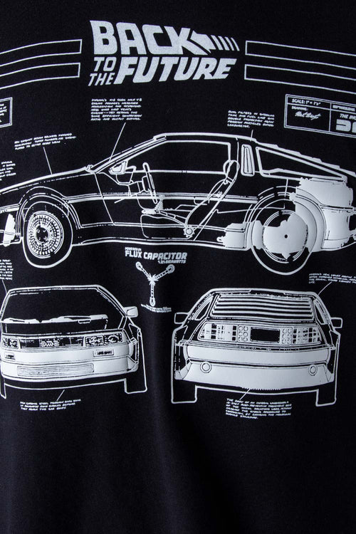 Card slide image -  CAMISETA DE BACK TO THE FUTURE MANGA CORTA NEGRA PARA HOMBRE