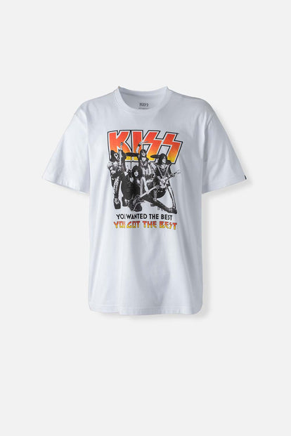  CAMISETAS DE KISS BLANCA MANGA CORTA GÉNERO NEUTRO