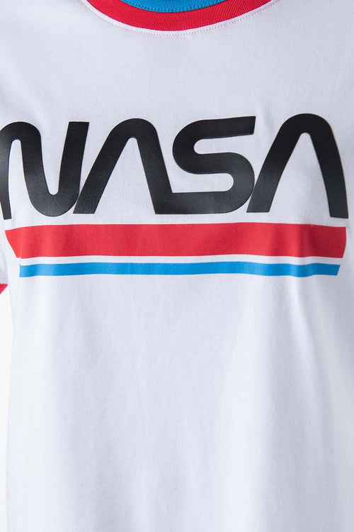 Card slide image -  CAMISETA DE LA NASA BLANCA MANGA CORTA PARA MUJER