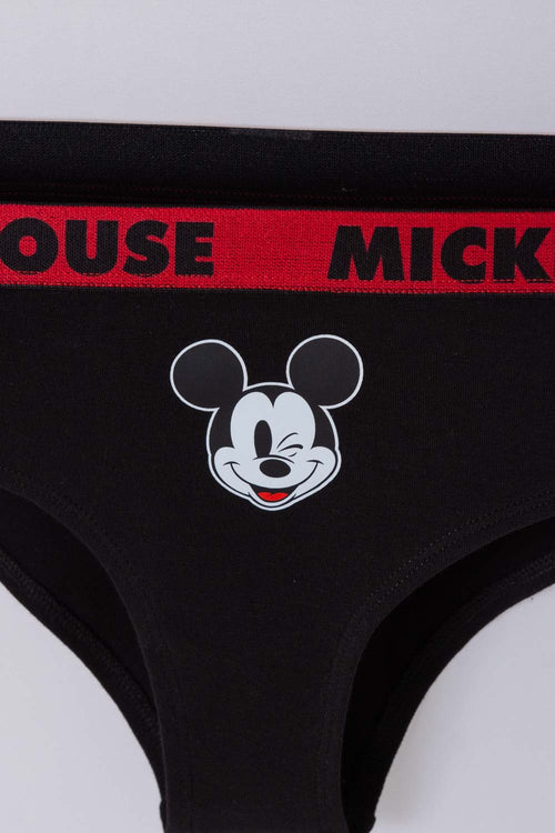 PACK X2 PANTIES DE MINNIE MOUSE NEGRO Y MARFIL PARA MUJER