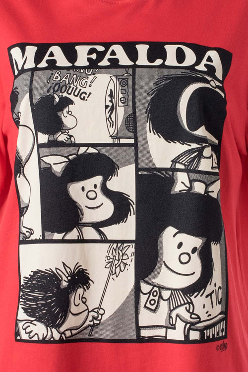 CAMISETA DE MAFALDA REGULAR FIT PARA MUJER