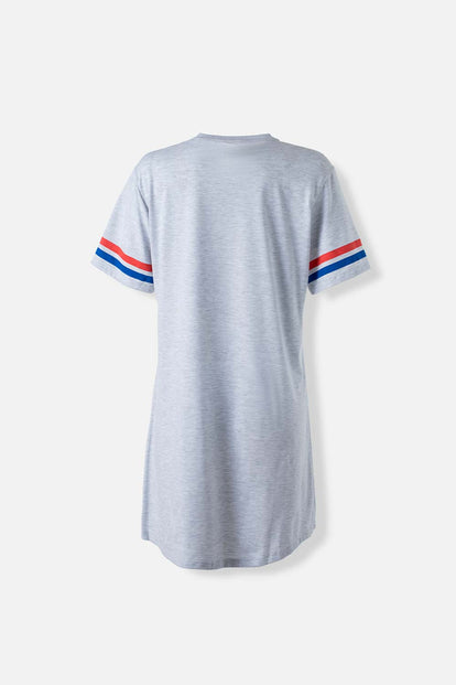 PIJAMA DE LA NASA MANGA CORTA GRIS PARA MUJER