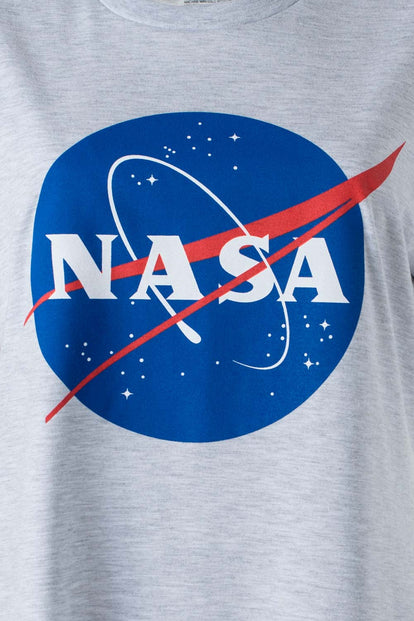 PIJAMA DE LA NASA MANGA CORTA GRIS PARA MUJER