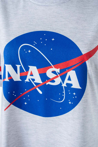  PIJAMA DE LA NASA MANGA CORTA GRIS PARA MUJER