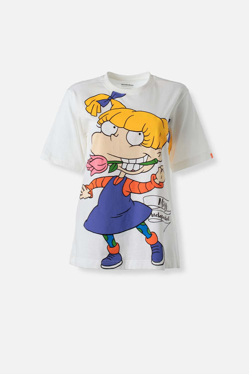 Card slide image -  CAMISETA DE ANGELICA MANGA CORTA MARFIL PARA MUJER