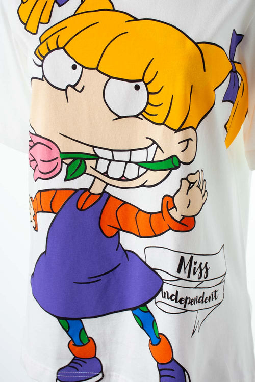 Card slide image -  CAMISETA DE ANGELICA MANGA CORTA MARFIL PARA MUJER
