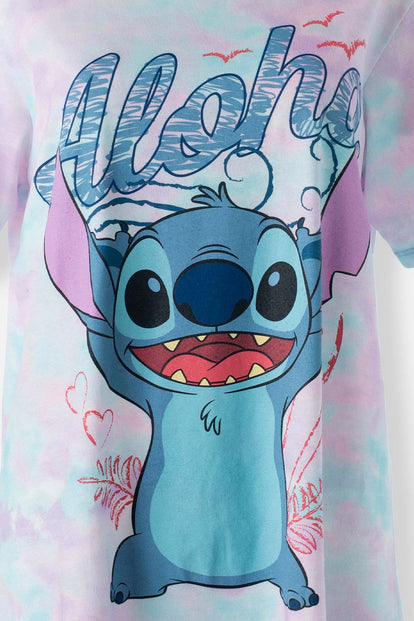 PIJAMA DE STITCH MULTICOLOR TIPO BATOLA PARA MUJER