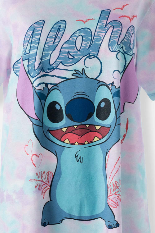 PIJAMA DE STITCH MULTICOLOR TIPO BATOLA PARA MUJER