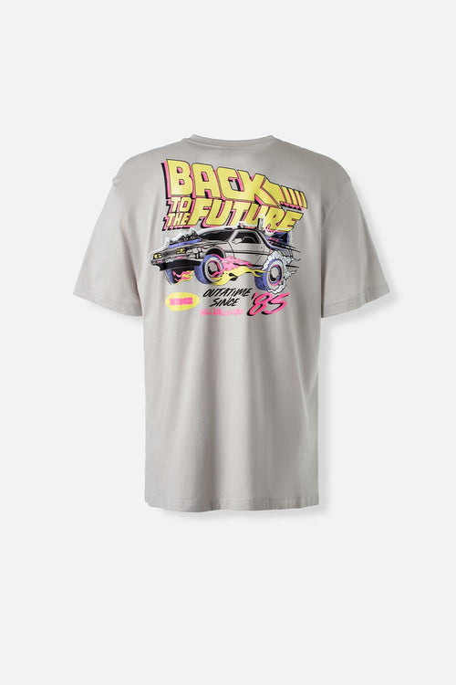 Card slide image -  CAMISETA DE BACK TO THE FUTURE FRANCHISE MANGA CORTA GRIS CLARO GÉNERO NEUTRO