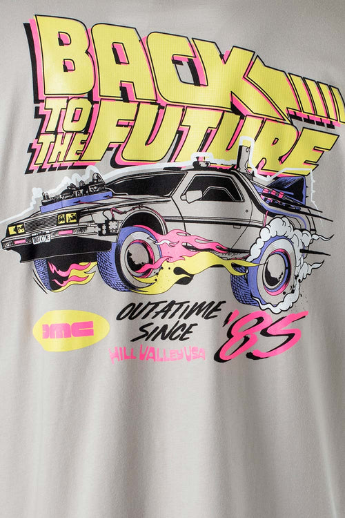 Card slide image -  CAMISETA DE BACK TO THE FUTURE FRANCHISE MANGA CORTA GRIS CLARO GÉNERO NEUTRO
