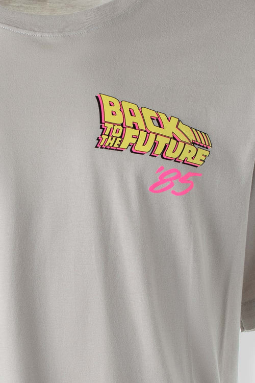 Card slide image -  CAMISETA DE BACK TO THE FUTURE FRANCHISE MANGA CORTA GRIS CLARO GÉNERO NEUTRO